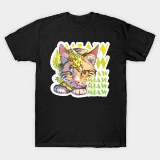 Cat Miaw: Playful and Cute Cat Design T-Shirt